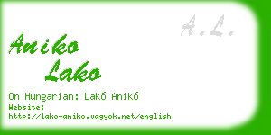 aniko lako business card